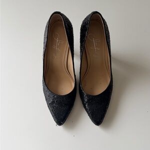 Shoes of Prey Black Textured Heels
